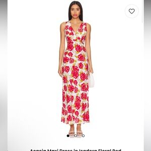 REVOLVE Red and White Floral Maxi Dress